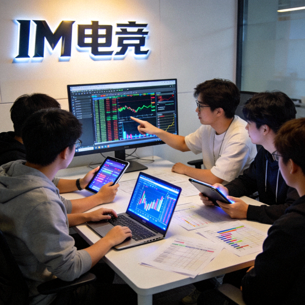 IM电竞团队工作场景 - 团队成员正在分析比赛数据